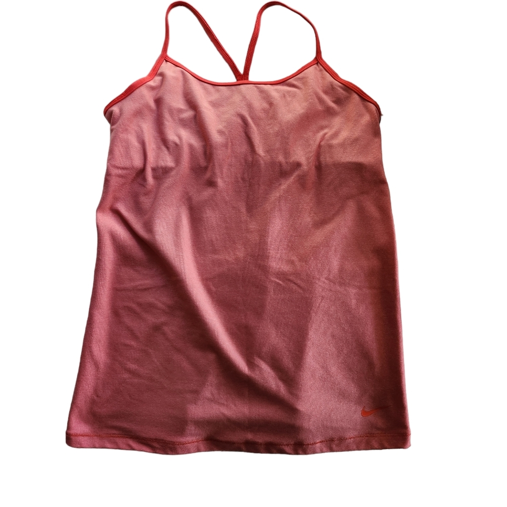 Nike Women's Running Top w/Bra Coral Size Medium  B38